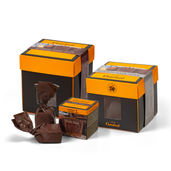 Cubo Bombón Praliné Dark Nuts