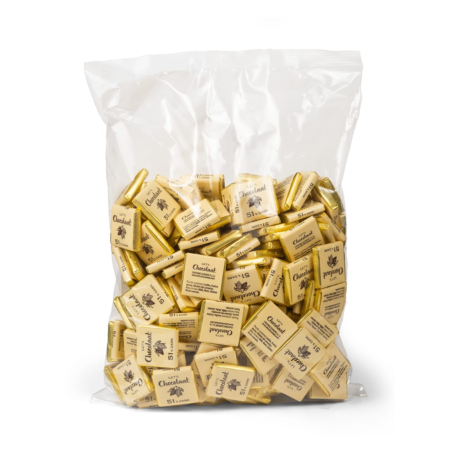 Let's Chocolaat Napolitanas 51% - bolsa 1kg