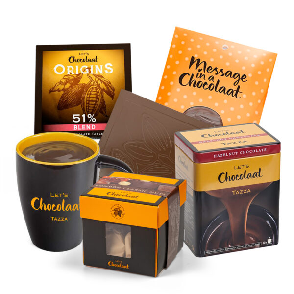 Pack 25€ Bombones Classic Avellana 120gr + Chocolate a la taza Avellana