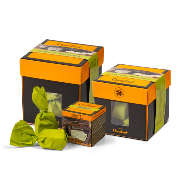 Cubo Bombón Praliné Pistacho