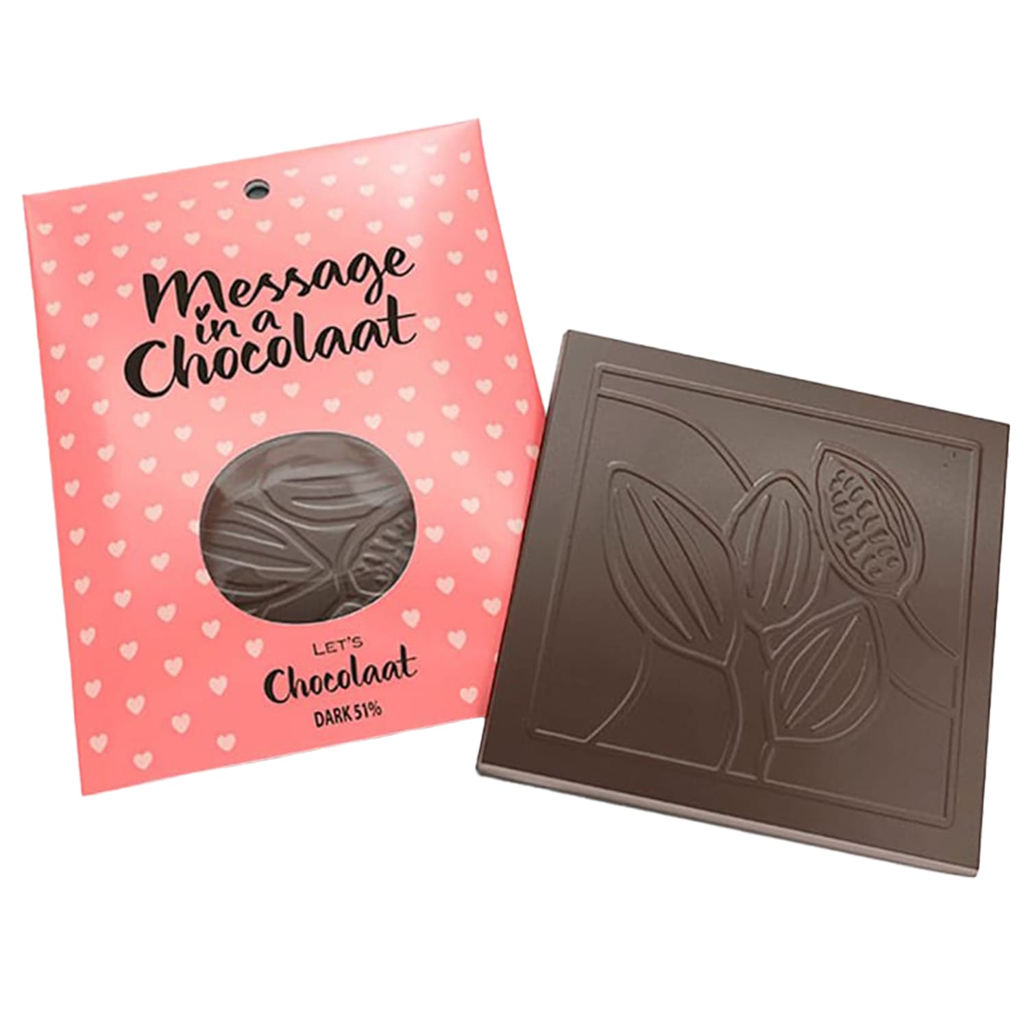 Let's Chocolaat Tableta Message in a Chocolaat Dark - 51% cacao