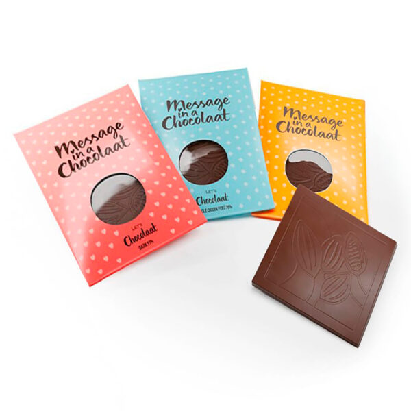 Let's Chocolaat bodegón tabletas Message in a Chocolaat