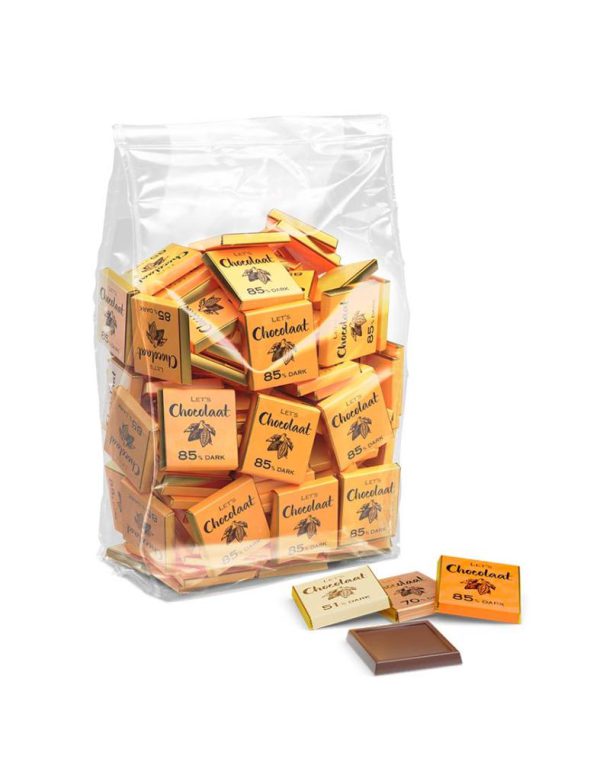 5g 51% Cocoa Chocolate Squares – 1kg Dispenser Box