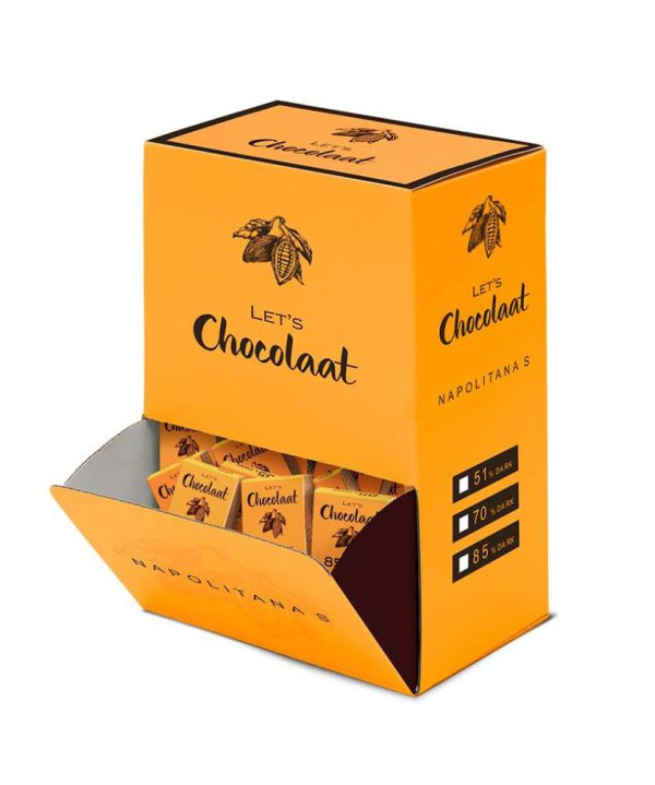 5g 51% Cocoa Chocolate Squares – 1kg Dispenser Box
