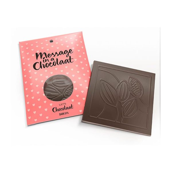 Message in a Chocolaat bar, 51% cocoa