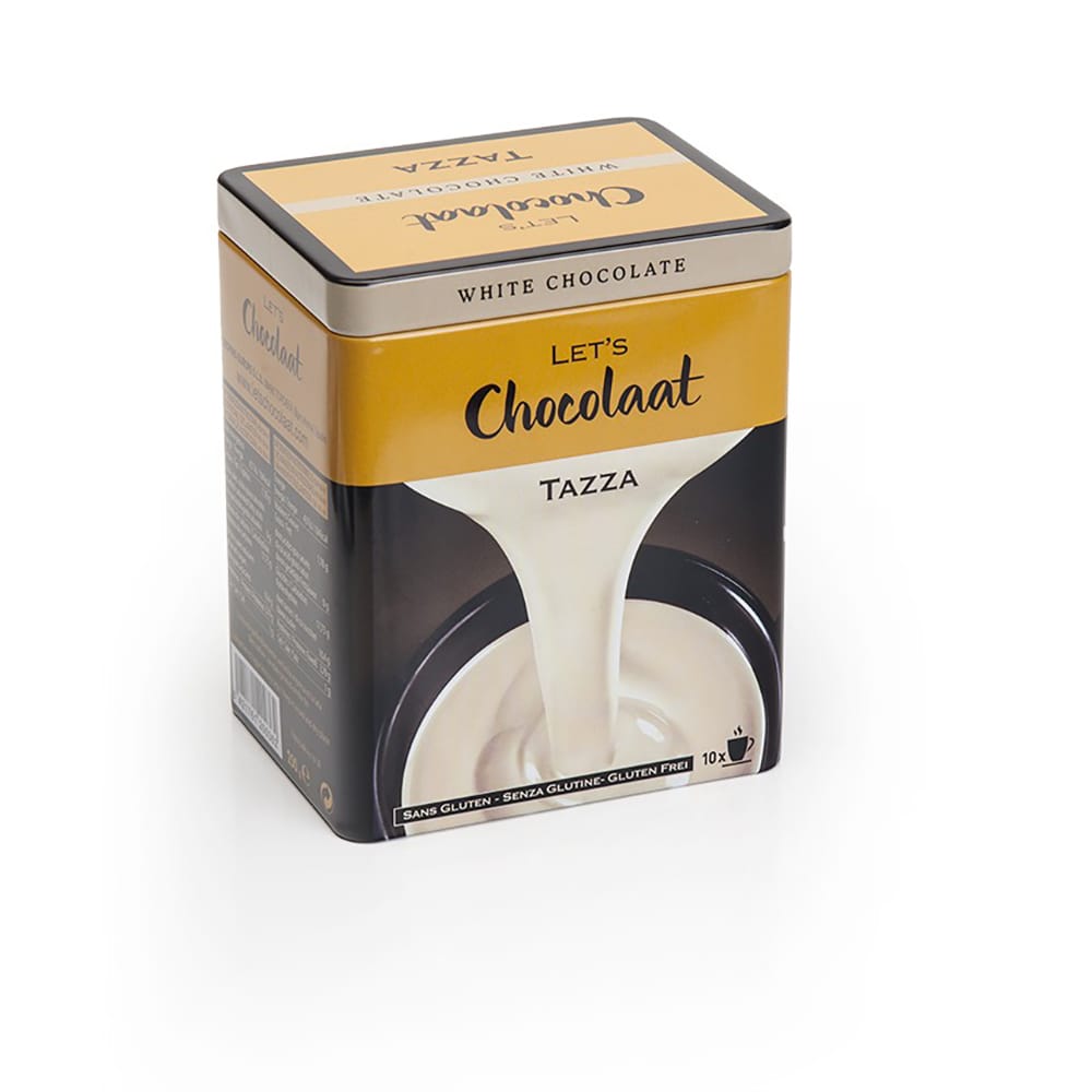 White drinking chocolate – premium tin with 10 sachets