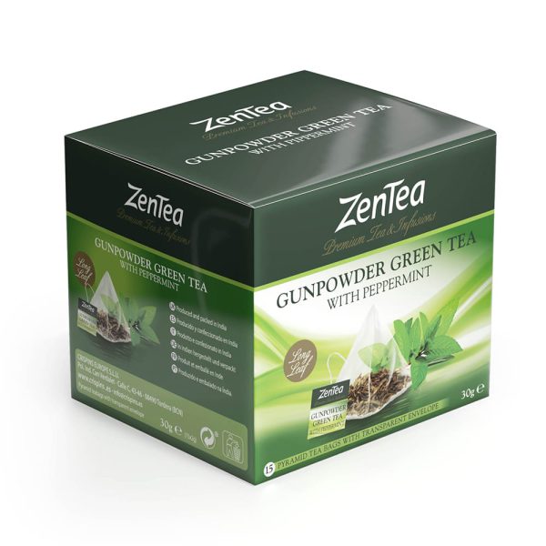 Gunpowder Green Tea with Peppermint – 15 tea bags
